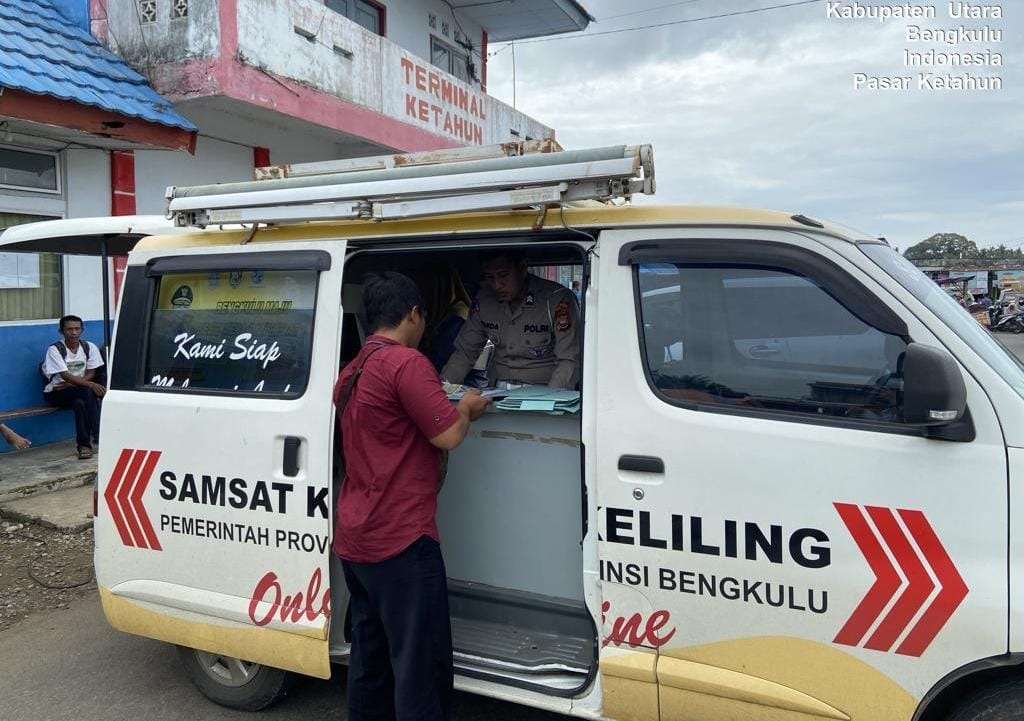 Satlantas Kembali Laksanakan Pelayanan Samsat Keliling di Terminal D1 Ketahun
