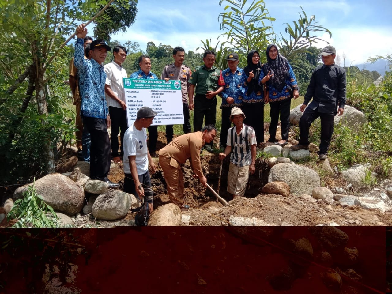 Bhabinkamtibmas Polsek Padang Guci Hulu, Monitoring Program Pembangunan di Desa SBungin Tambun 1
