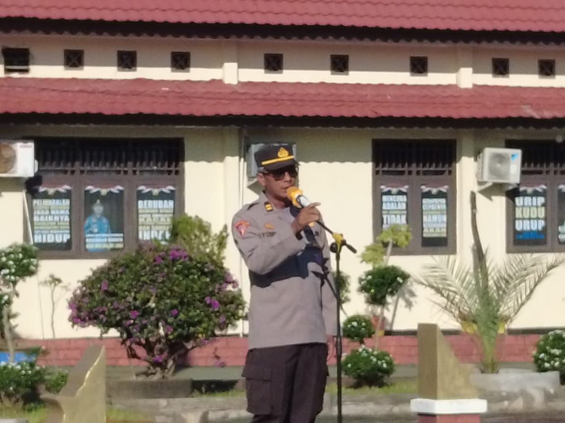 Polres Kaur Apel Gelar Pasukan Antisipasi Unras Pasca Pembacaan Putusan Sidang Sengketa (PHPU) Pilpres 
