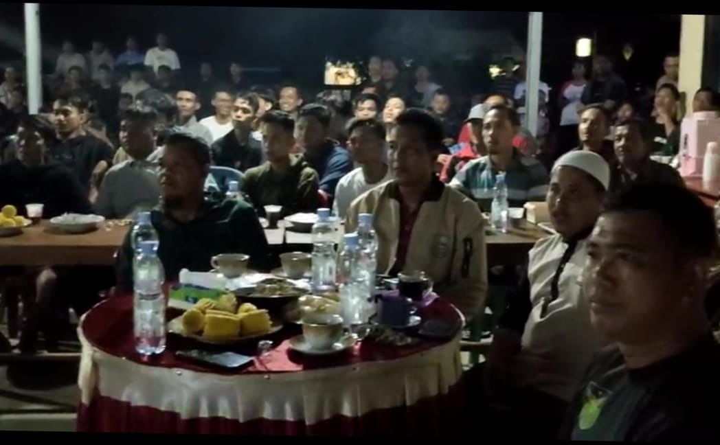 Polsek Padang Jaya Gelar Nobar Semi Final AFC U-23 Asian Cup Di Mako 