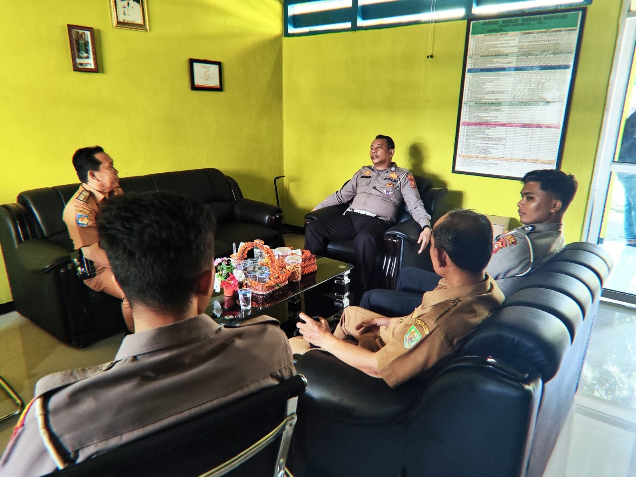 Police Go to School, Unit Kamsel Satlantas Polres Bengkulu Utara Koordinasi dengan Kepala Sekolah 