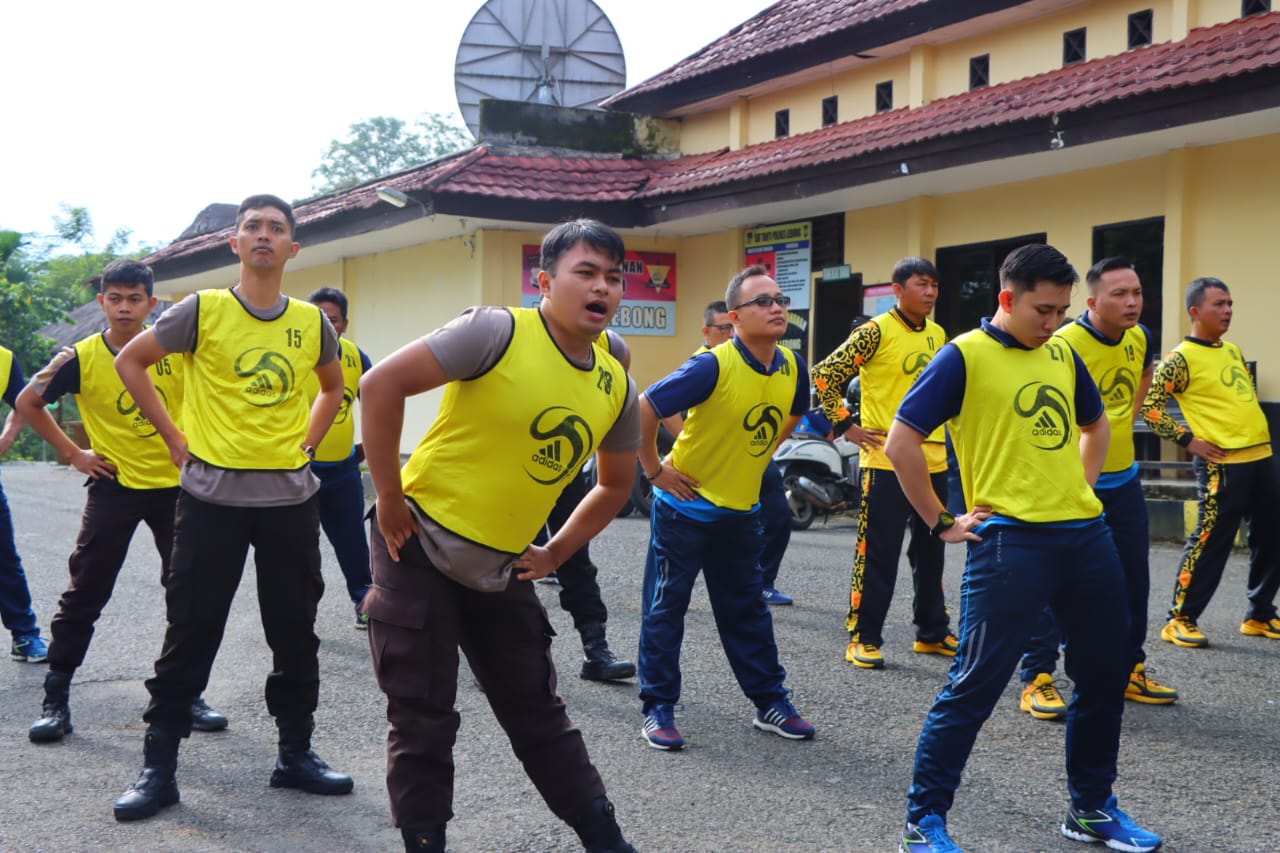 Personel Polres Lebong Ikuti Kesamaptaan Jasmani
