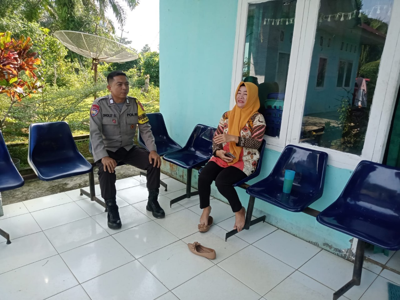 Jalin Sinergitas, Bhabinkamtibmas Sambangi Puskesmas Masat   