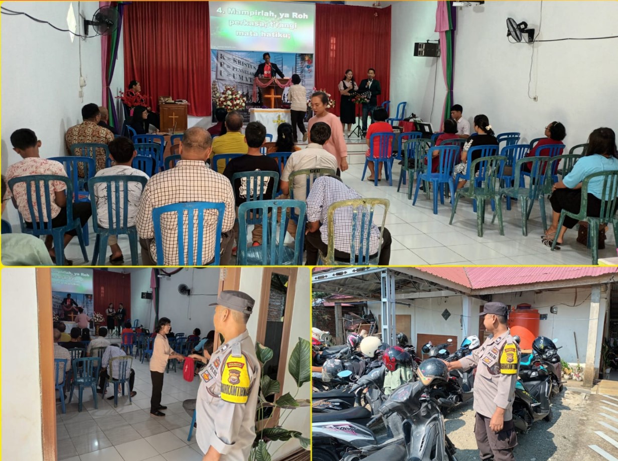 Amankan Giat Ibadah Mingguan di Gereja, Polsek Selebar Lakukan Patroli 