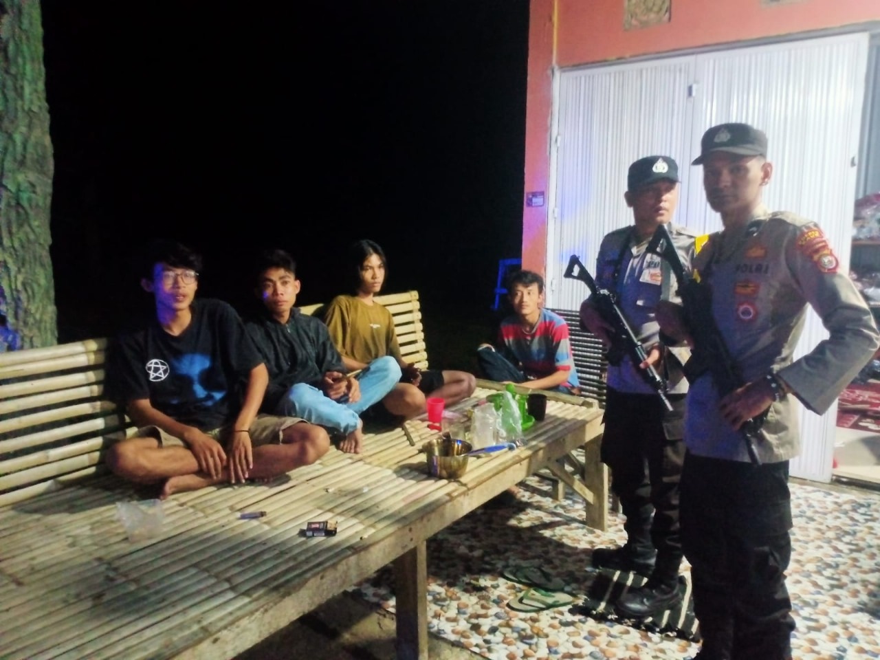 Patroli KRYD, Polsek Tanjung Kemuning Cegah 3C dan Tindak Pidana Lainnya di Wilayah Hukum 