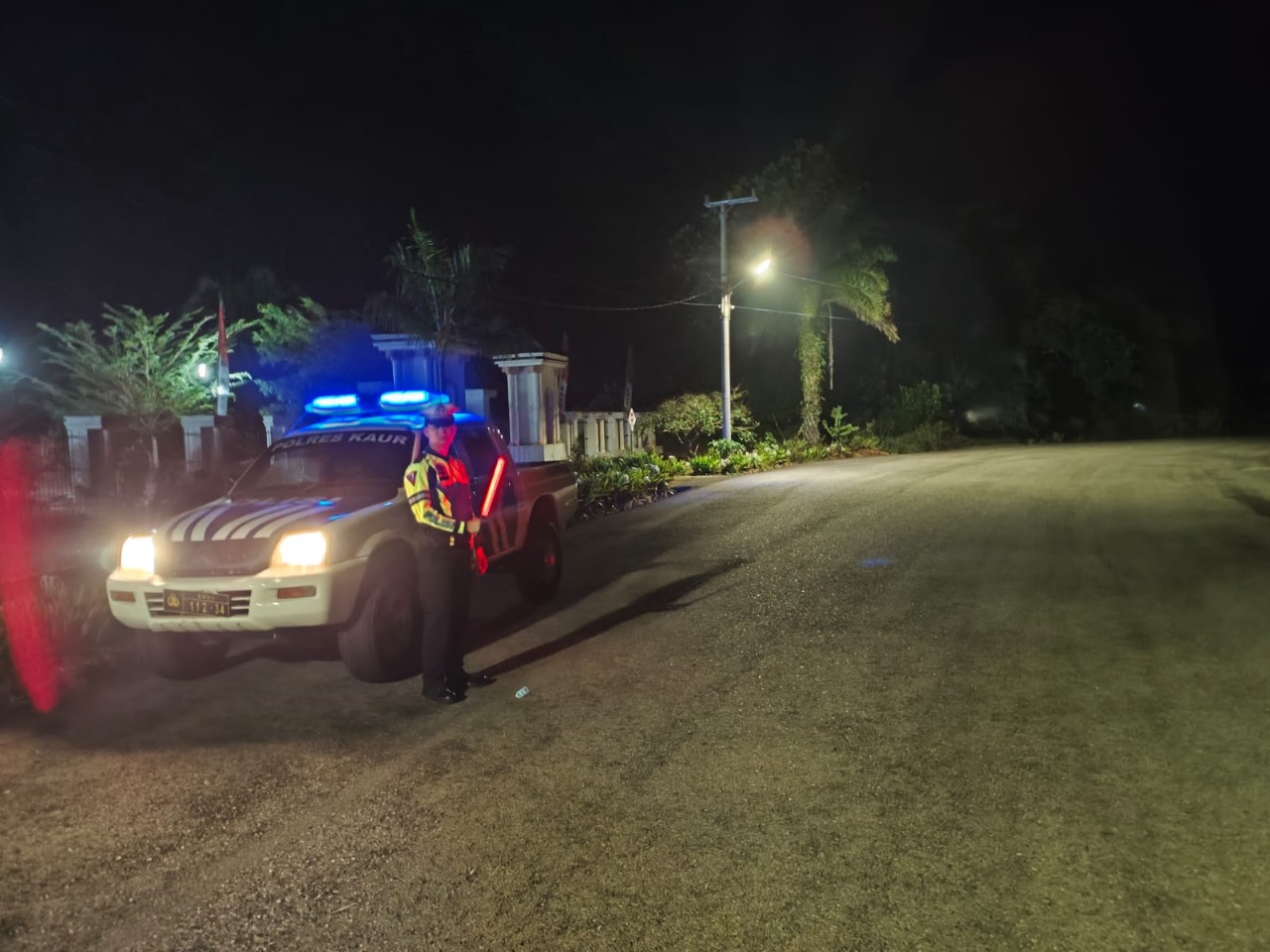 Antisipasi Balap Liar, Satlantas Polres Kaur Gelar Patroli Malam 