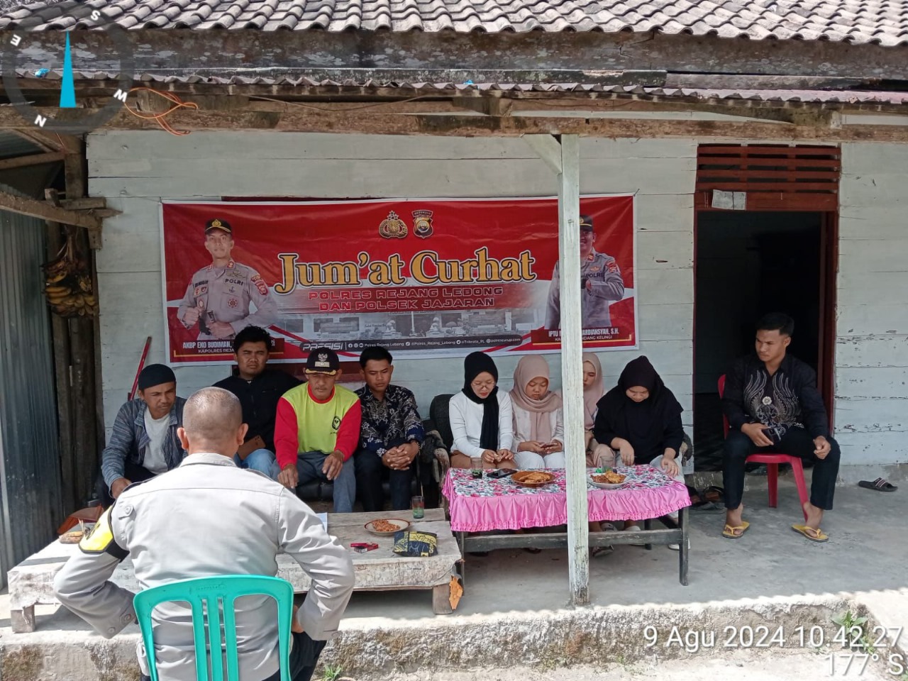 Berikan Keamanan dan Ciptakan Kenyamanan, Polsek Padang Ulak Tanding Rutinkan Giat Jumat Curhat 