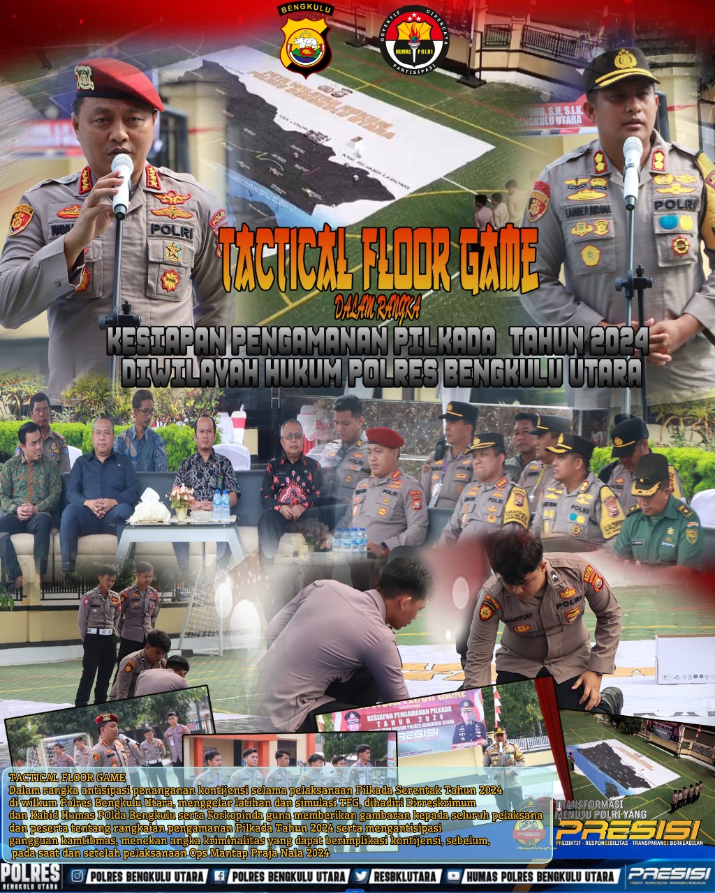 Hadapi Pilkada 2024, Polres Bengkulu Utara Gelar TFG 