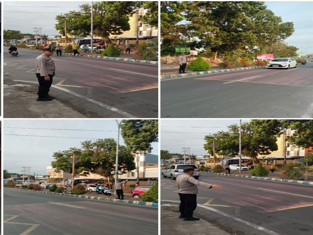 Pastikan Keamanan dan Kelancaran Lalin di Pagi Hari, Polsek Gading Cempaka Patroli Pengaturan Comander Wish 