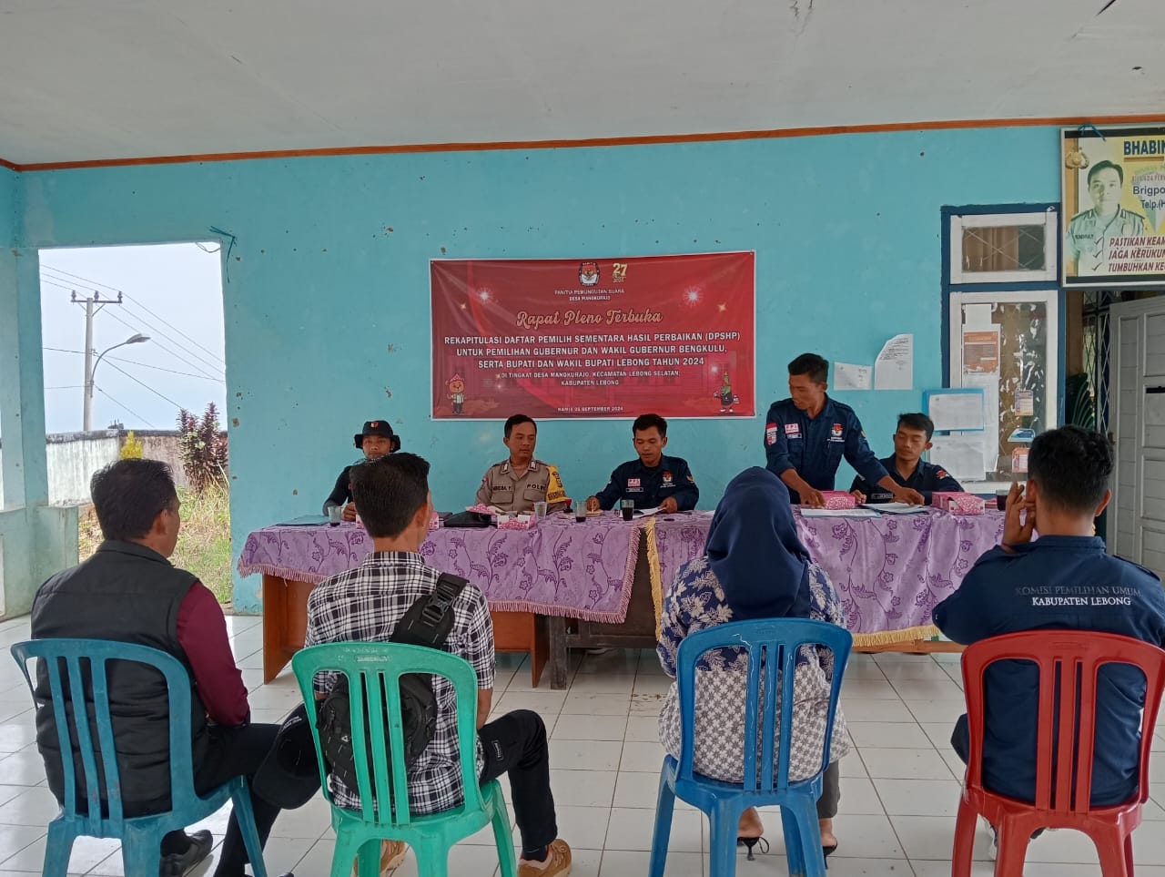 Bhabinkamtibmas Polsek Lebong Selatan Hadiri Rapat Pleno Terbuka DPSHP di Desa Mangkurajo dan Sukasari