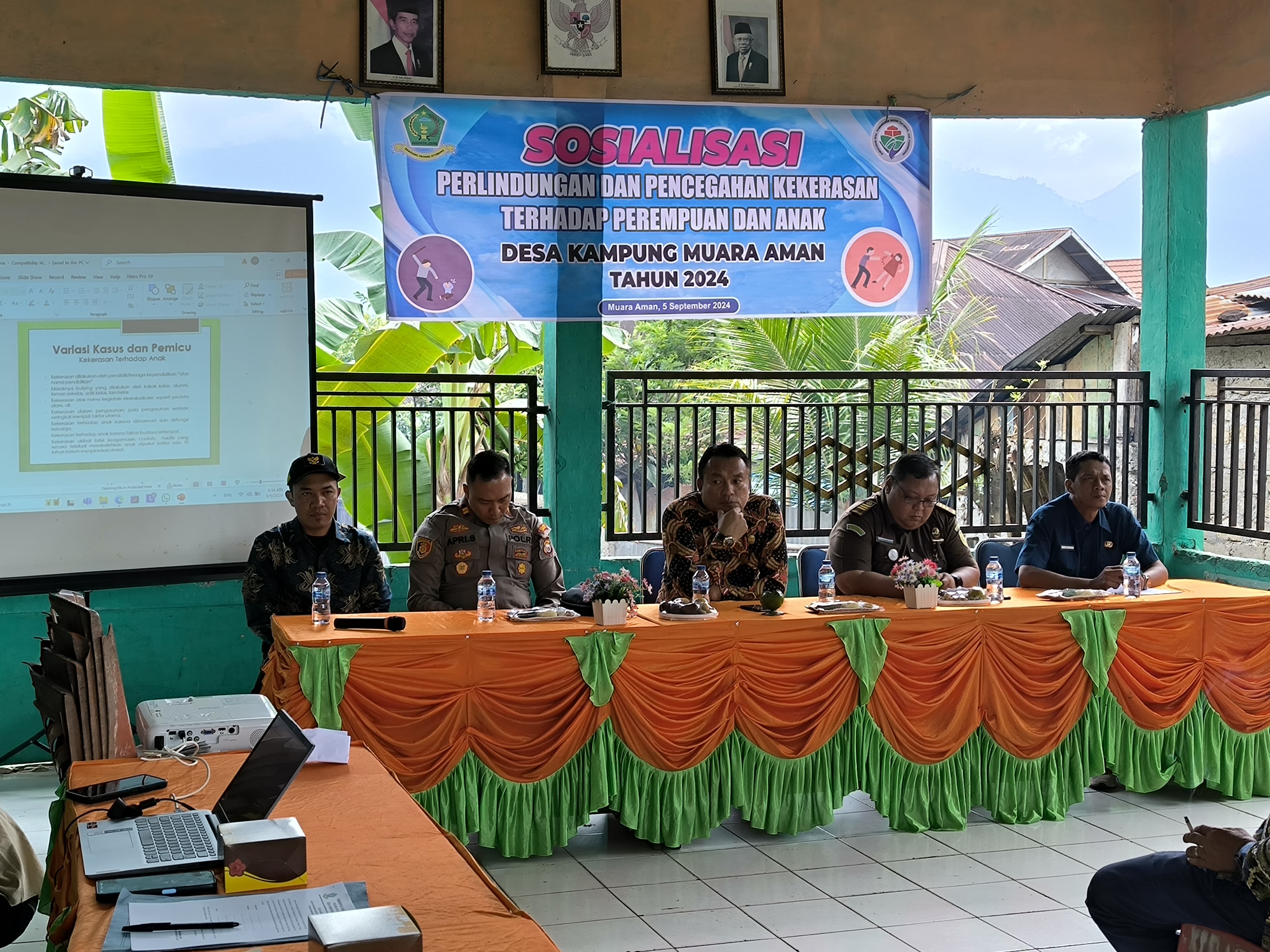 Kapolsek Lebong Utara  Sosialisasi Perlindungan Perempuan dan Anak di Desa Kampung Muara Aman