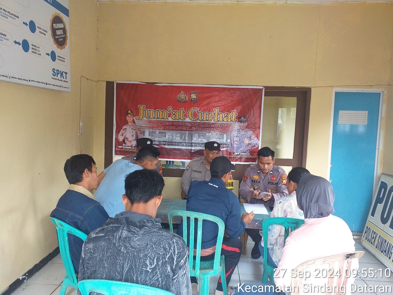 Polsek Sindang Dataran Melalui Bhabinkamtibmas Laksanakan Jumat Curhat