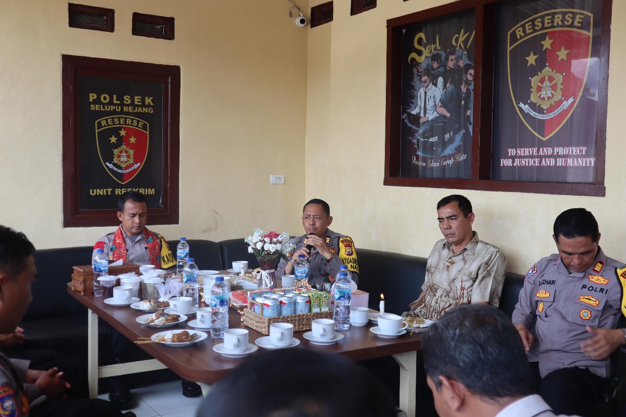 Kapolres Rejang Lebong Gelar Rapat Koordinasi Kunjungan Kerja di Polsek Selupu Rejang
