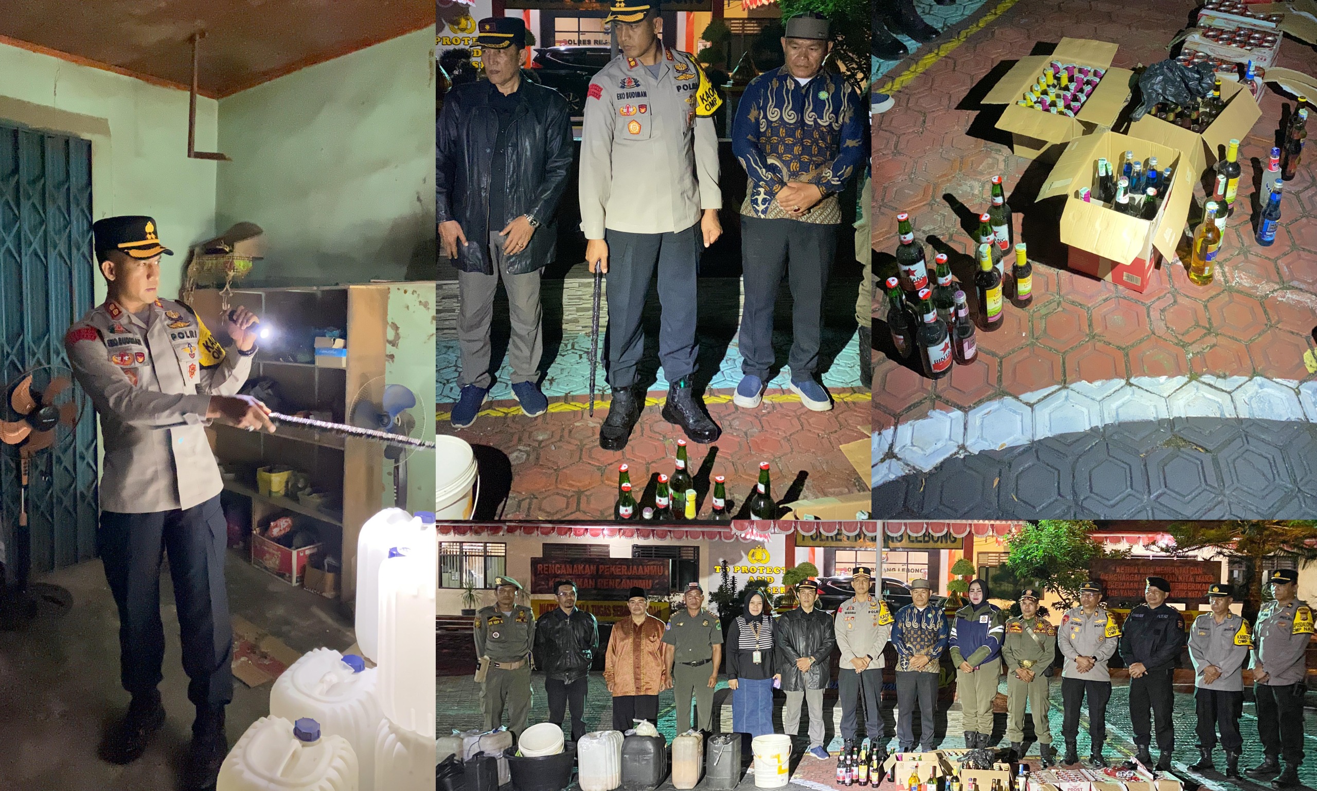 Kapolres RL Pimpin Razia Miras dan Gerebek Rumah Produksi Tuak dan Arak