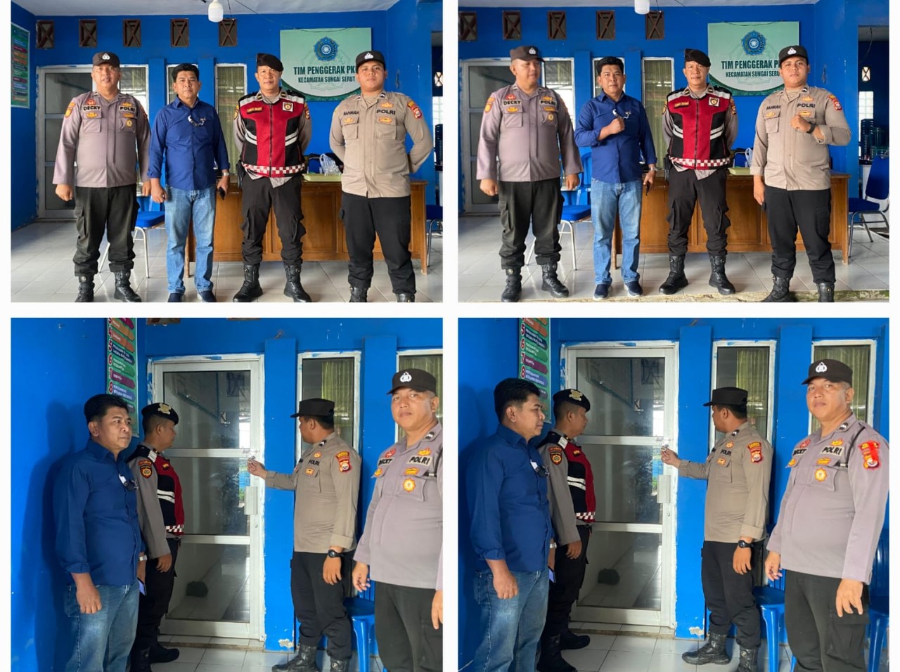 Kasubsatgas PAM Lakukan Pengecekan Kantor PPK Sungai Serut, Pastikan Situasi Aman