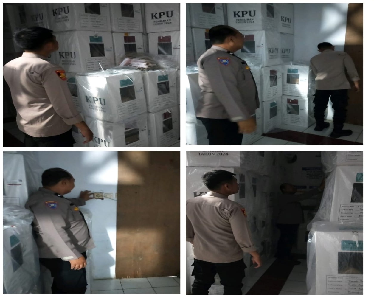 Pastikan Keamanan Logistik Pemilu di Sekretariat PPK, Personel Polsek Gading Cempaka Terus Laksanakan Pengamanan 