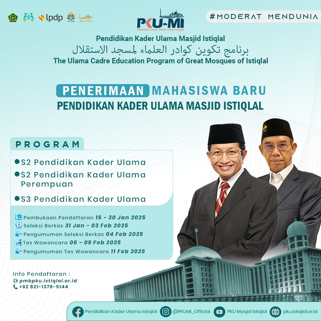 PKU Masjid Istiqlal Buka Pendaftaran, Menteri Agama: Indonesia Siap Cetak Ulama Global