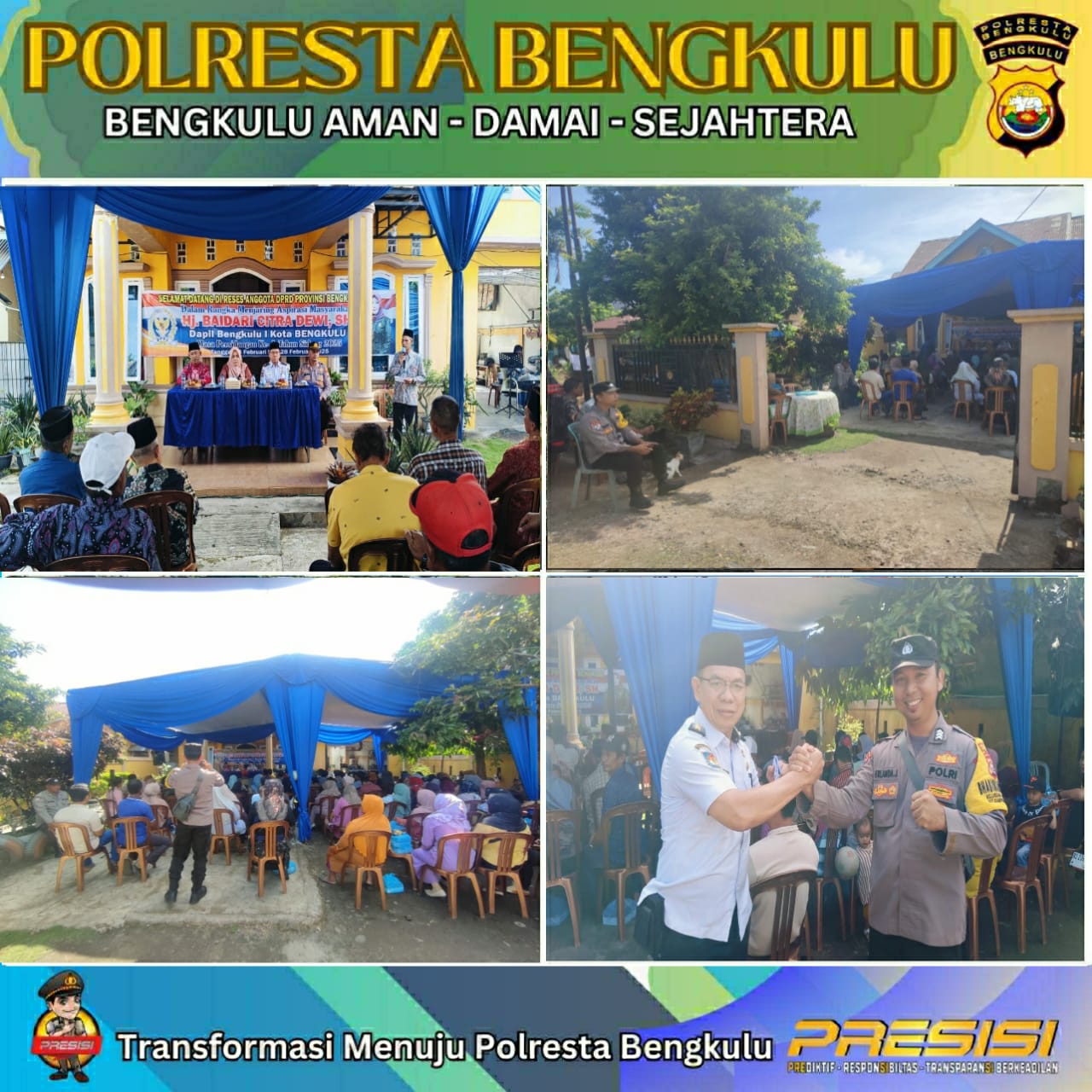 Polsek Kampung Melayu Amankan Kegiatan Reses Anggota DPRD Provinsi Bengkulu