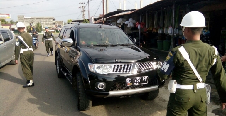 Detasemen Polisi Militer (Denpom) II/1 Bengkulu saat menggelar pekan disiplin TNI