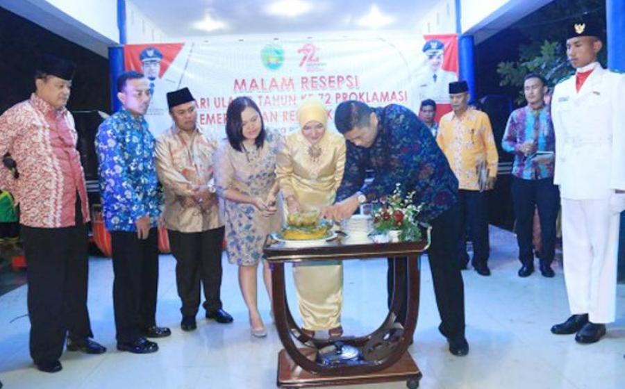 Penutupan rangkaian HUT RI ke 72 dengan kegiatan malam resepsi HUT RI proklamasi kemerdekaan tahun 2017