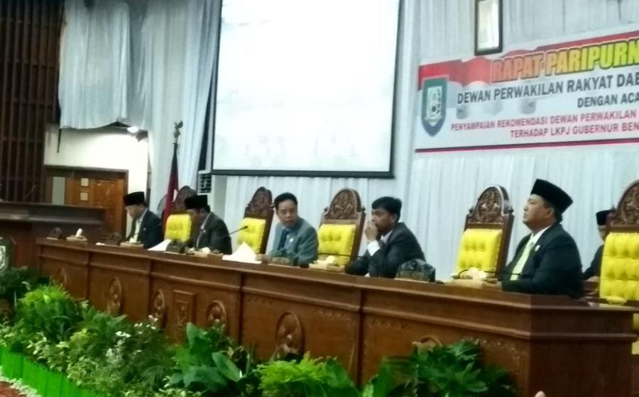 Paripurna Istimewa DPRD Provinsi Bengkulu 