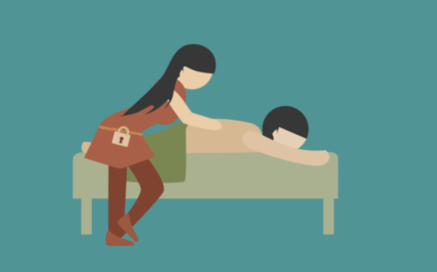 ilustrasi karikatur panti pijat plus-plus