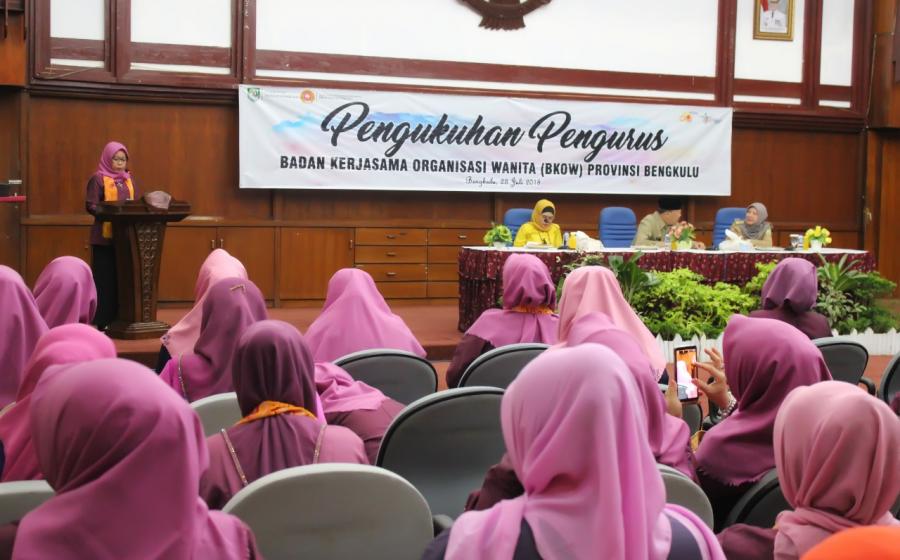 Badan Kerjasama Organisasi Wanita Provinis Bengkulu Dikukuhkan