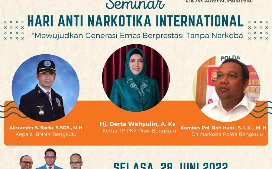Brosur Seminar DPD KNPI Provinsi Bengkulu bersama BNN, Polda Bengkulu dan Tokoh Perempuan
