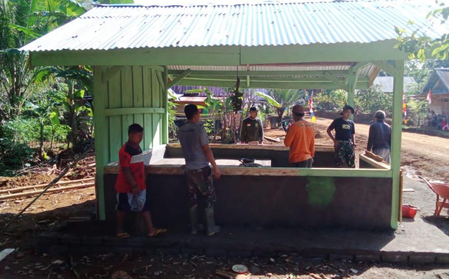 Pos Kamling di TMMD ke-114 Kodim 0423/BU Hampir Rampung