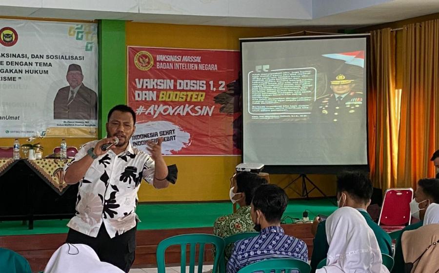 Dihadapan 150 Mahasiswa, Kasatgaswil Bengkulu Densus 88 AT Polri Beri Motivasi dan Paparkan Bahaya Radikalisme