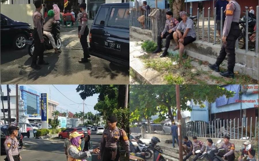 Berikan Rasa Aman, Sat Samapta Polresta Bengkulu Melaksankan Patroli Dialogis Sambang Pasar Panorama