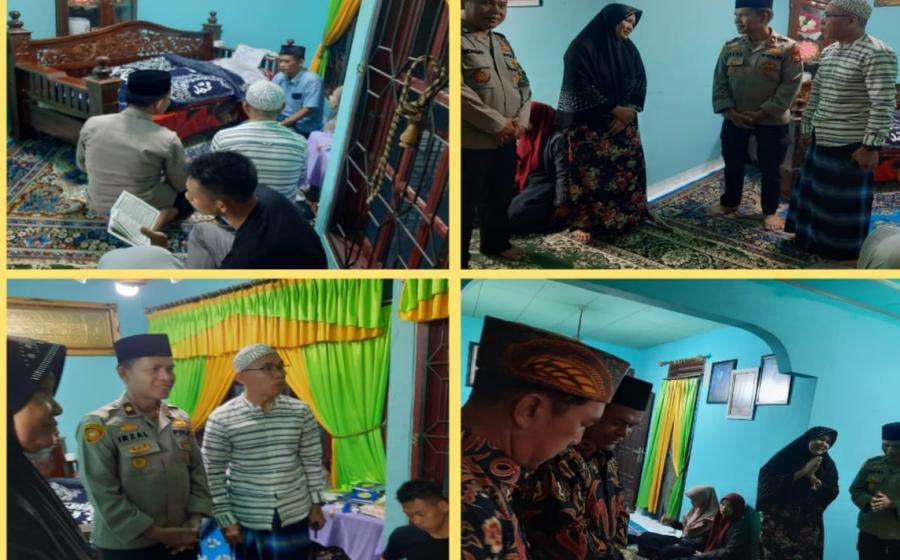 Bhabinkamtibmas Polsek Teluk Segara Sambang Duka ke Rumah Warga Binaannya di Kelurahan Sukamerindu