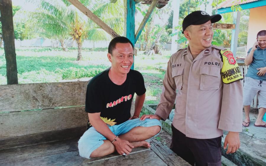  Selalu Aktif Jaga Silaturahmi, Bhabinkamtibmas Desa Kota Padang Sambangi Warga Binaan 