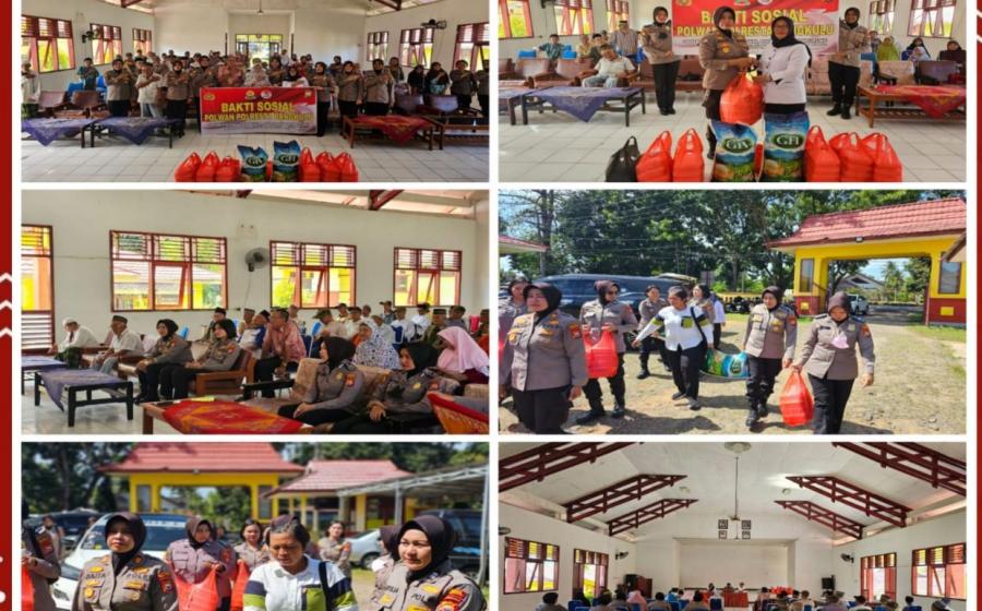 Peringati Hari Jadi Polwan Ke-75, Polwan Polresta Bengkulu Bakti Sosial di Panti Jompo