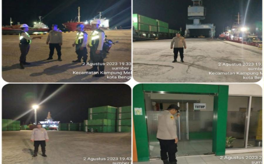 Berikan Pengamanan, Polsek KSKP Pulai Baai Patroli Malam Sasar Objek Vital