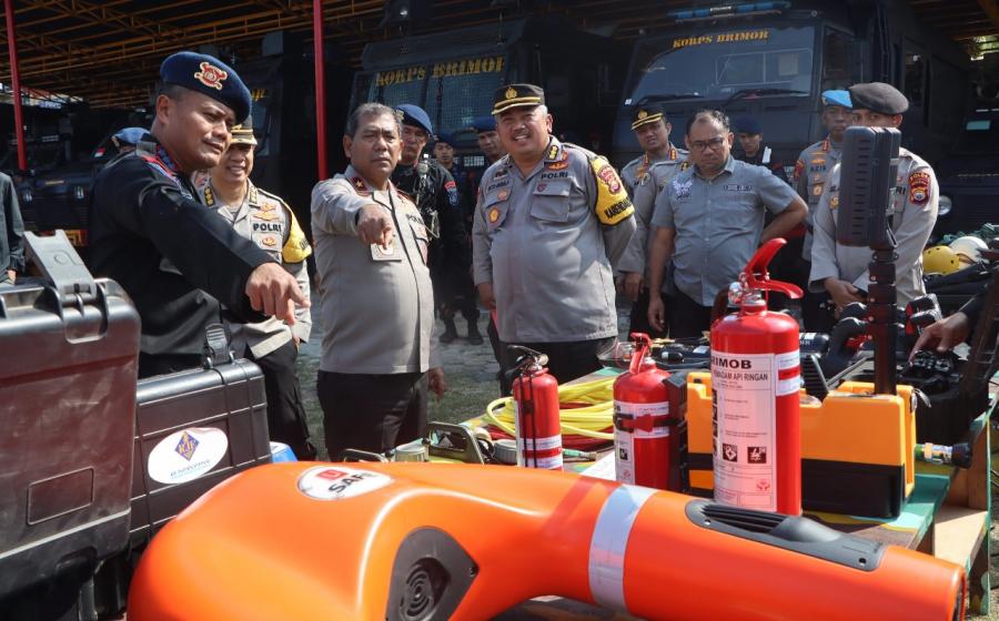 Pastikan Kesiapan dan Kemanan Jelang Pemilu 2024, Wakapolda Gelar Apel Pasukan dan Peralatan 