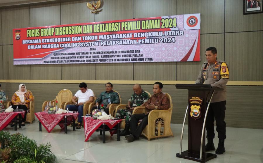 Polres Bengkulu Utara Gelar FGD dan Deklarasi Pemilu Damai