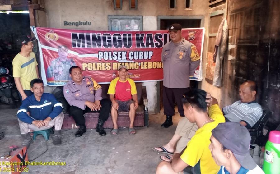 Tampung Curhatan Masyarakat, Polsek Curup Gelar Program Minggu Kasih