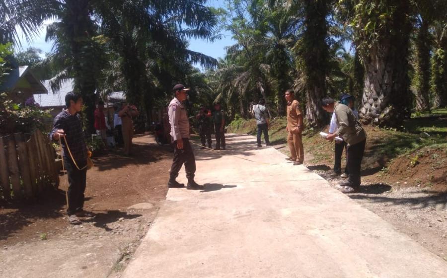 Bhabinkamtibmas Polsek Air Besi Hadiri Sertifikasi Kegiatan Fisik Dana Desa Tahap II T.A 2023