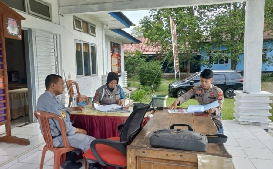 Sub Satgas OMB Nala 2023 Polres Mukomuko Lakukan Pengecekan Kelengkapan Personel Pengamanan Pemilu di KPU dan Bawaslu