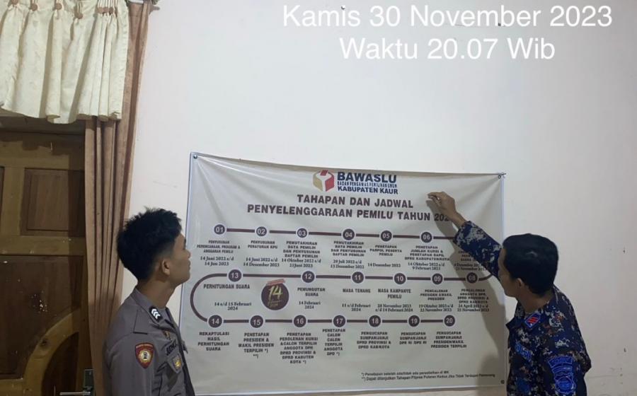 Antisipasi Kejadian yang Tidak Diinginkan, Personel Polres Kaur Berjaga di Kantor Bawaslu 