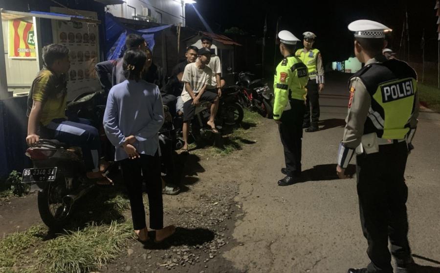 Memasuki Masa Libur Sekolah, Personel Lantas Polres Bengkulu Utara Gencar Antisipasi Balap Liar di Malam Hari