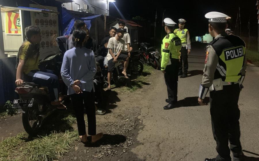 Memasuki Masa Libur Sekolah, Personel Lantas Polres Bengkulu Utara Gencar Antisipasi Balap Liar di Malam Hari