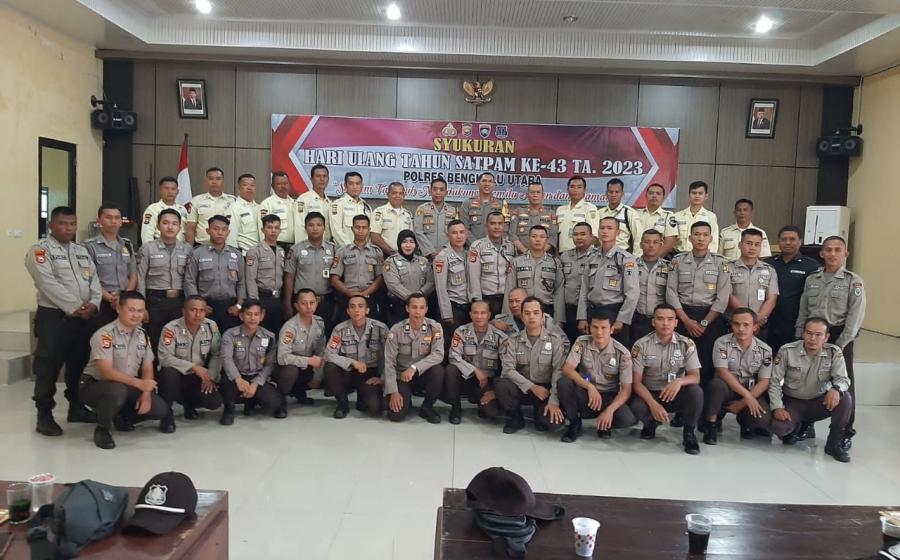 Kapolres Bengkulu Utara Pimpin Syukuran HUT Satpam Ke 43  