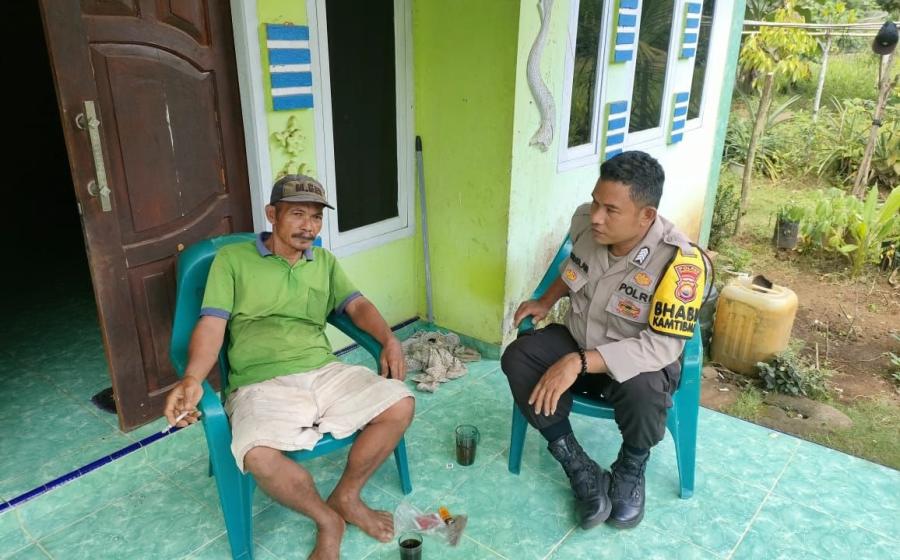 Wujudkan Keamanan Dalam Lingkungan, Bhabinkamtibmas Polsek Kerkap Sambang Warga Binaan