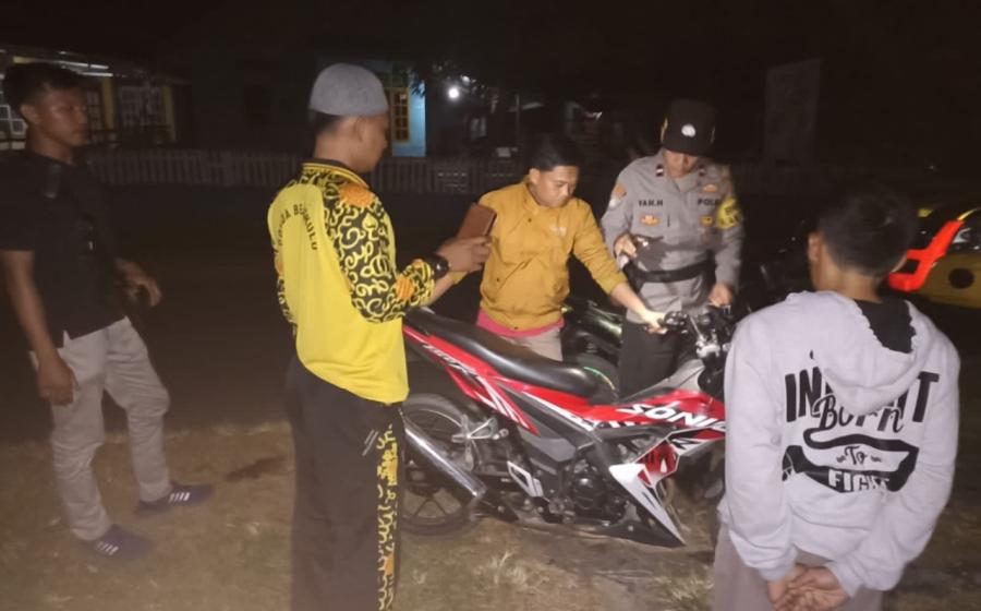 Patroli KRYD, Personel Polsek Kaur Utara Cek Ranmor dari Sajam dan Senpi 