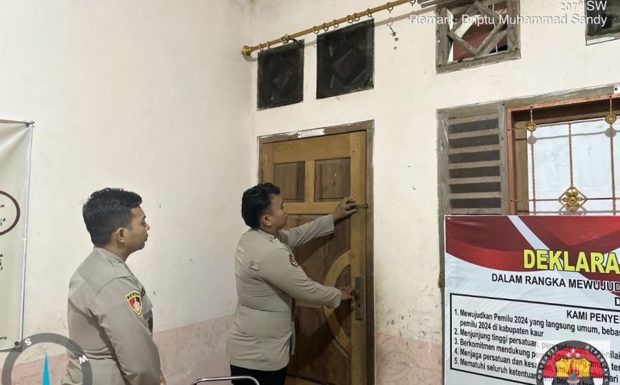 Patroli Berkala, Polres Kaur Lakukan Pengamanan Diseputaran Kantor Bawaslu 
