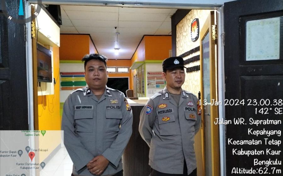 Hindari Gangguan Kamtibmas di Seputaran Kantor KPU, Polres Kaur Gelar Patroli 