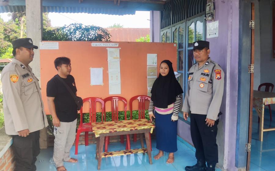 Polsek Padang Jaya Sambangi Panwascam Jelang Pemilu 2024