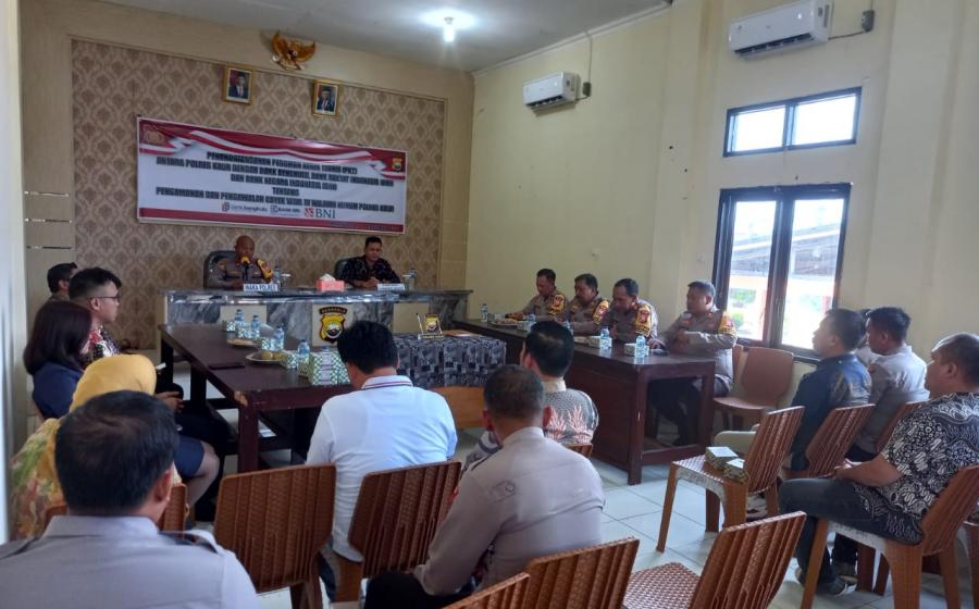 Pengamanan dan Pengawalan Objek Vital, Polres Kaur PKT Bersama BPD, BRI dan BNI 